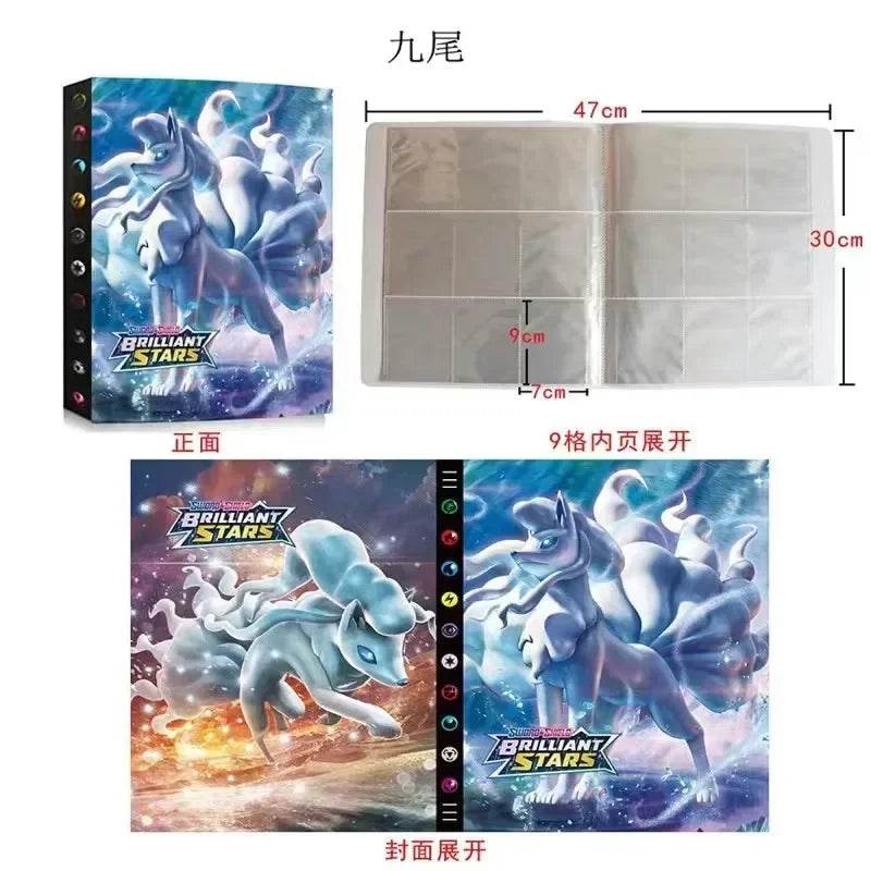2025 New 9-Pocket Page 432Pcs Holder Album Toys Collections Pokemones Cards Album Book Top Loaded List Toys Gift for Children - AIAZ