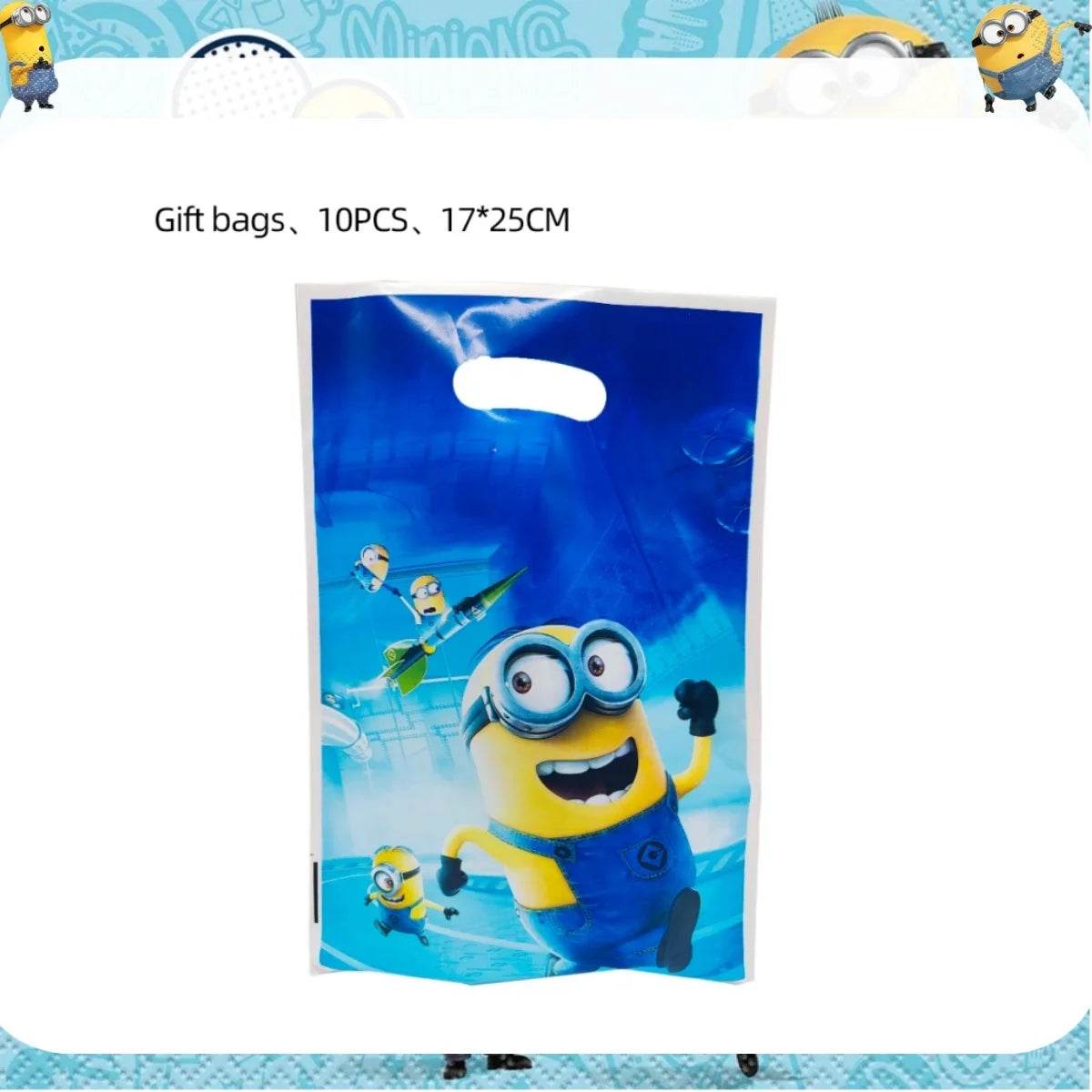Big Eye Yellow Man Birthday Party Supplies Set - Disposable Tableware Tablecloth Plate Cup Balloon for Boys & Girls Baby Shower - AIAZ