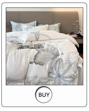 4/6/9Pcs Gorgeous European Palace Style Royal Embroidery Bedding Set Brocade Egyptian Cotton Duvet Cover Bed Sheet Pillowcases