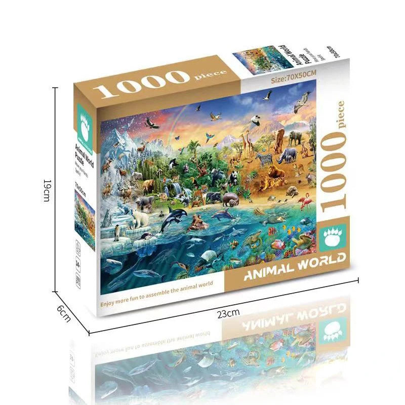 75*50cm 1000pcs Puzzle Difficult Adult World Famous Painting Puzzle Landscape Stress Relief Education Puzzle Toys