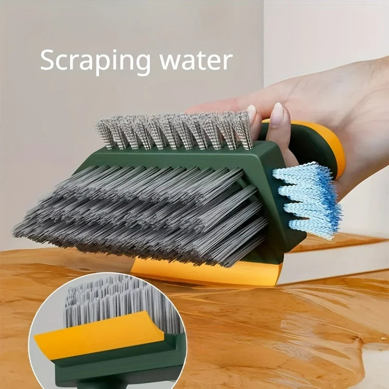 1/2pcs 4-in-1 Crevice and Floor Scrub Brush Durable Plastic Portable Design for Bathroom Kitchen Living Room Cleaning