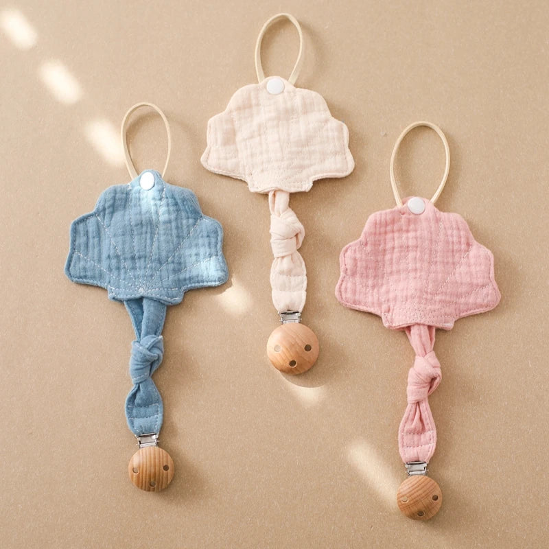 Baby Silicone Pacifier Clip Infant Newborn Sea Shell Shape Pacifier Chain Dummy Nipple Holder Clips Baby Pacifier Storage Box