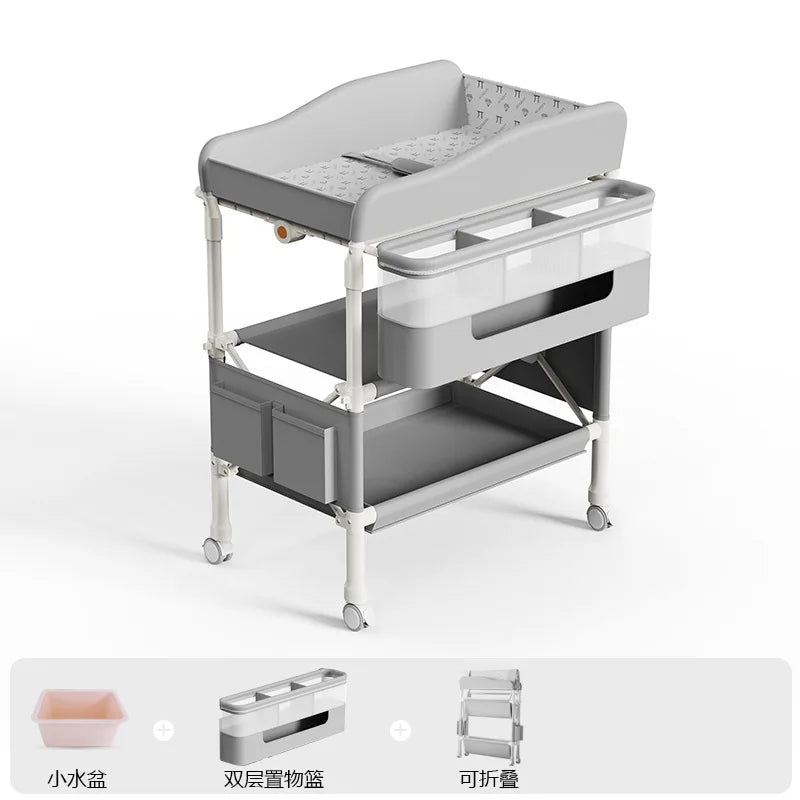 Diaper Table Baby Care Table Portable Multifunctional Foldable Shampooable Baby Diaper Table
