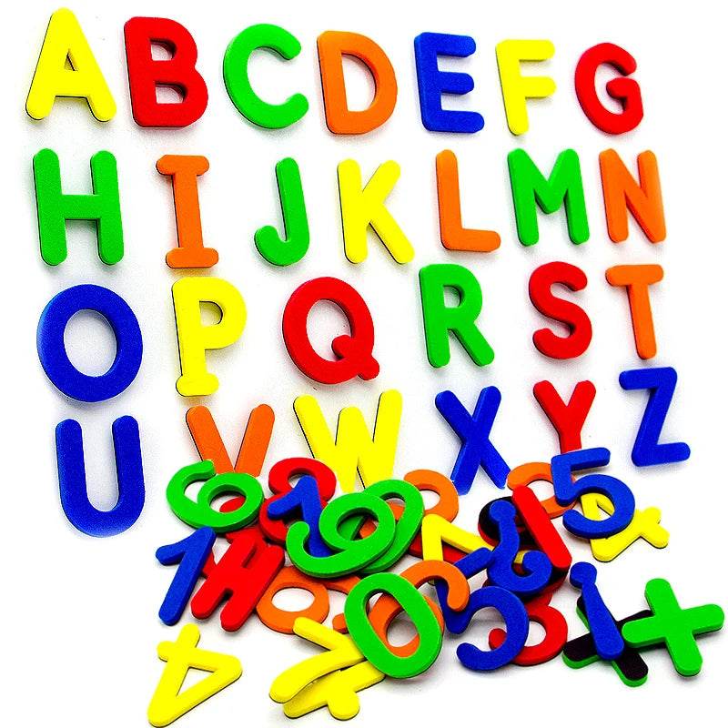 24-76pcs Magnetic Alphabet Letters EVA Foam Refrigerator Stickers Toddlers Kids Learning Spelling Counting Educational Toys Gift - AIAZ