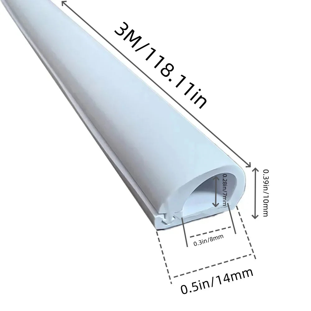 1PC 39.37in/78.74in/118.11in Cable Hider Free Cutting Easy Installation Cable Tidy Hide Wall Floor Wires