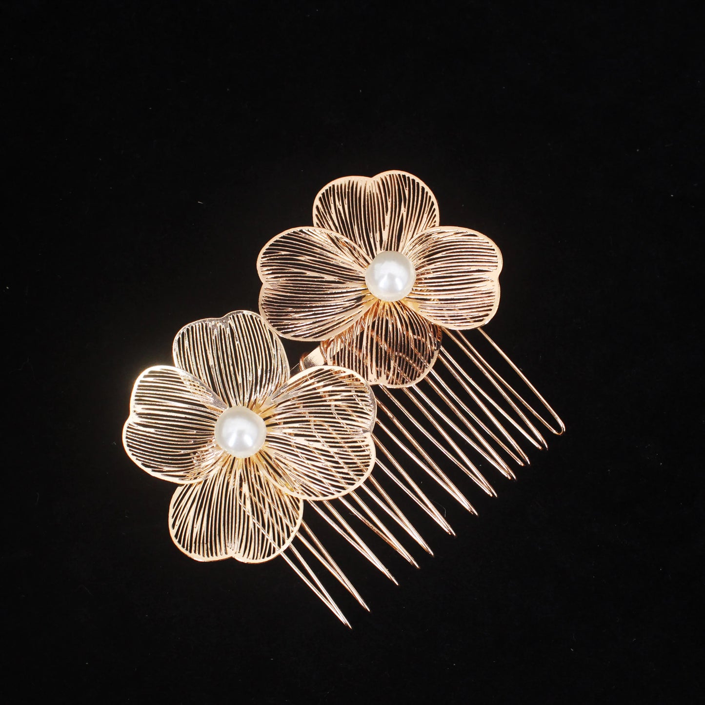 2PCS Bridal Headdress Handmade Flower Pearl Hair Comb Pins Wedding Styling Jewelry Fashion Insert Comb Hair Accessories Gifts