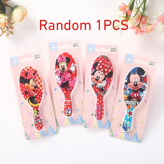 Princess Minnie Frozen Comb Cartoon Cute Beauty fashion toys Curly Hair Brush Combs Anti-static Brush Comb Disney