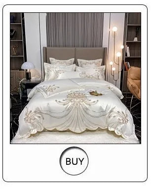 4/6/9Pcs Gorgeous European Palace Style Royal Embroidery Bedding Set Brocade Egyptian Cotton Duvet Cover Bed Sheet Pillowcases