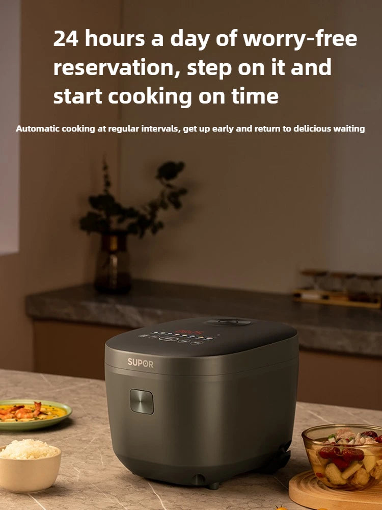 New Rice Cooker Intelligent Multifunctional 4L Household Thick Kettle Rice Cooker Large Capacity Cooking Pot