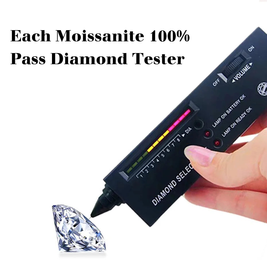 Real 14k Gold Oval Moissanite Eternity Ring Wedding Band For Women AU 585 K Gold Fine Jewelry Engagement Gift With Certificate