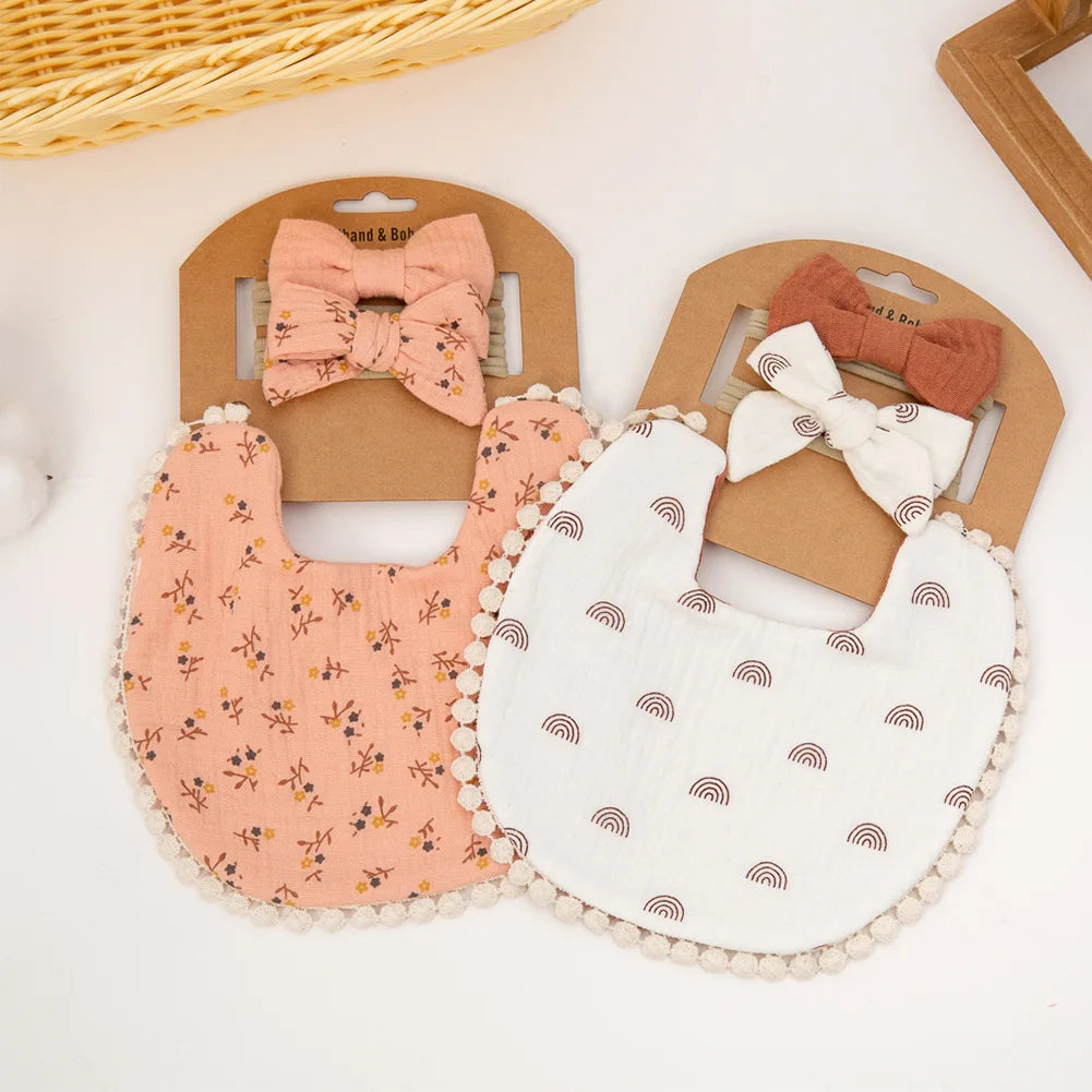 Personalized Custom name Embroidered Newborn letter Nursery Baby Bibs burp cloth suit Cotton Gifts for Boy Girl 