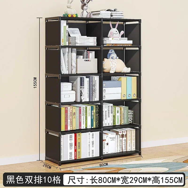 Floor To Ceiling Household Simple Bookshelf, Desktop Storage Shelf, Simple Children's Bookshelf, Multi-layer Miscellaneous Shelf