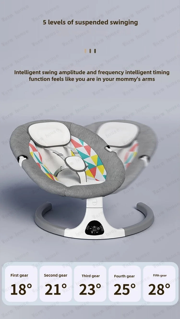Baby Electric Rocking Chair Baby Electric Sleeping Basket Cooting Smart Rocking Chair for Children Electric Baby Swing