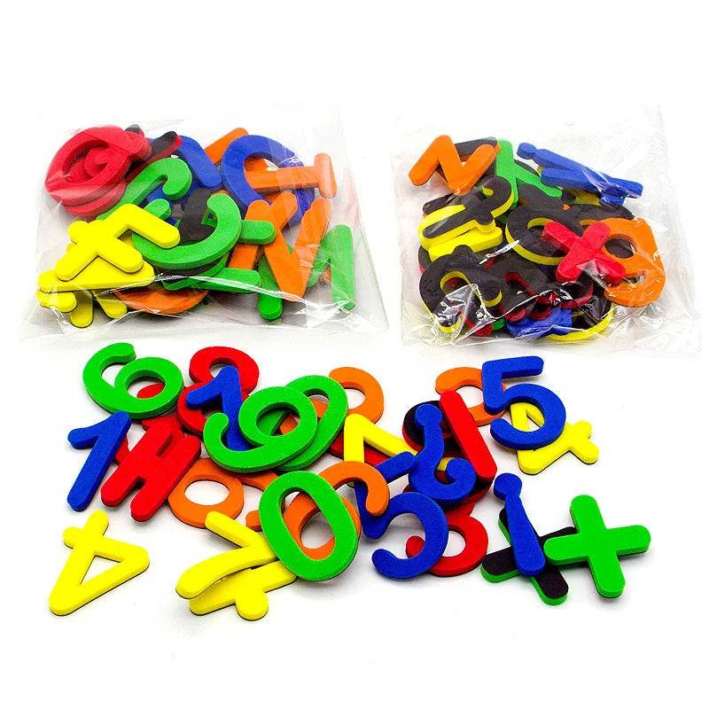 24-76pcs Magnetic Alphabet Letters EVA Foam Refrigerator Stickers Toddlers Kids Learning Spelling Counting Educational Toys Gift - AIAZ