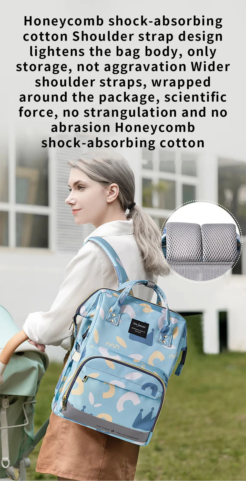 AIBEDILA Baby Diaper Bag Backpack Waterproof Mommy Travel Nappy Bag For Baby Care Maternity Stroller Bag Colorful Large Capacity