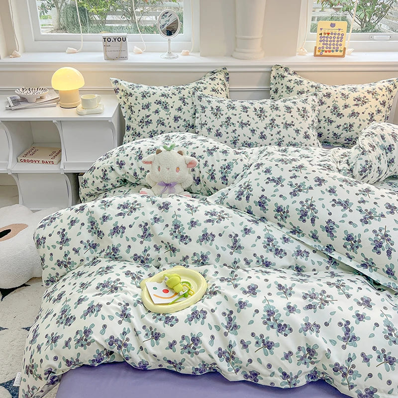 3pcs printed duvet set (1* duvet set + 2 * pillowcase, no core), bedding set, soft and comfortable, all-season