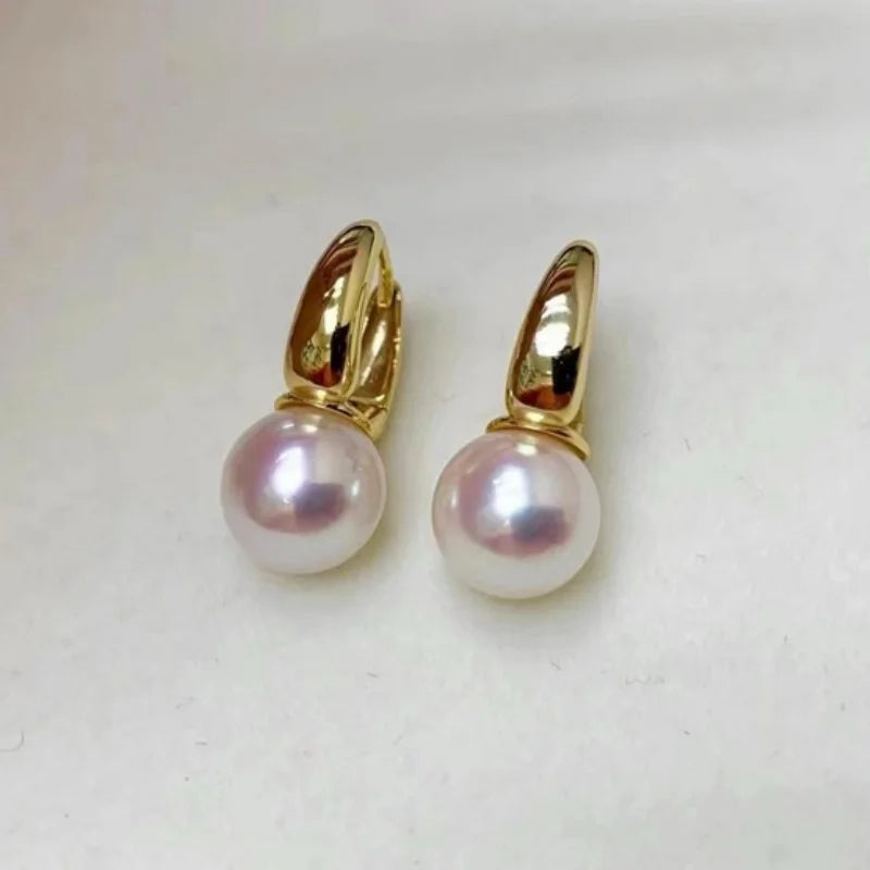 SGARIT Classic Versatile Pearl Earrings Natural Freshwater Pearl 925 Sterling Silver Pearl Jewelry For Wemon Wedding Gift SE35