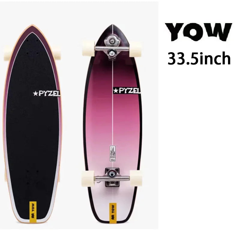 YOW land surf skateboard longboards whole kits good quality spring system branded with trucks wheels bearings and tool