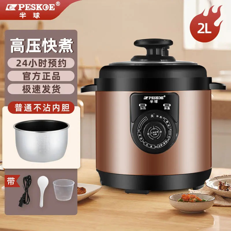 6L Dual Stainless Steel Pot Electric Cooker,Multifunctional Digital Pressure Cooker,Smart Rice Steamer 5L Capacity Cooking Pot