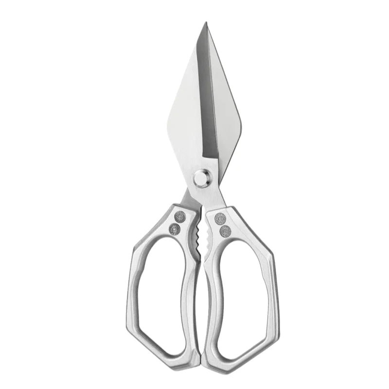 1pc Heavy-Duty Kitchen Scissors Stainless Steel Multi-Purpose Shears for Meat and Roast Cutting Household Cooking Food Scissors