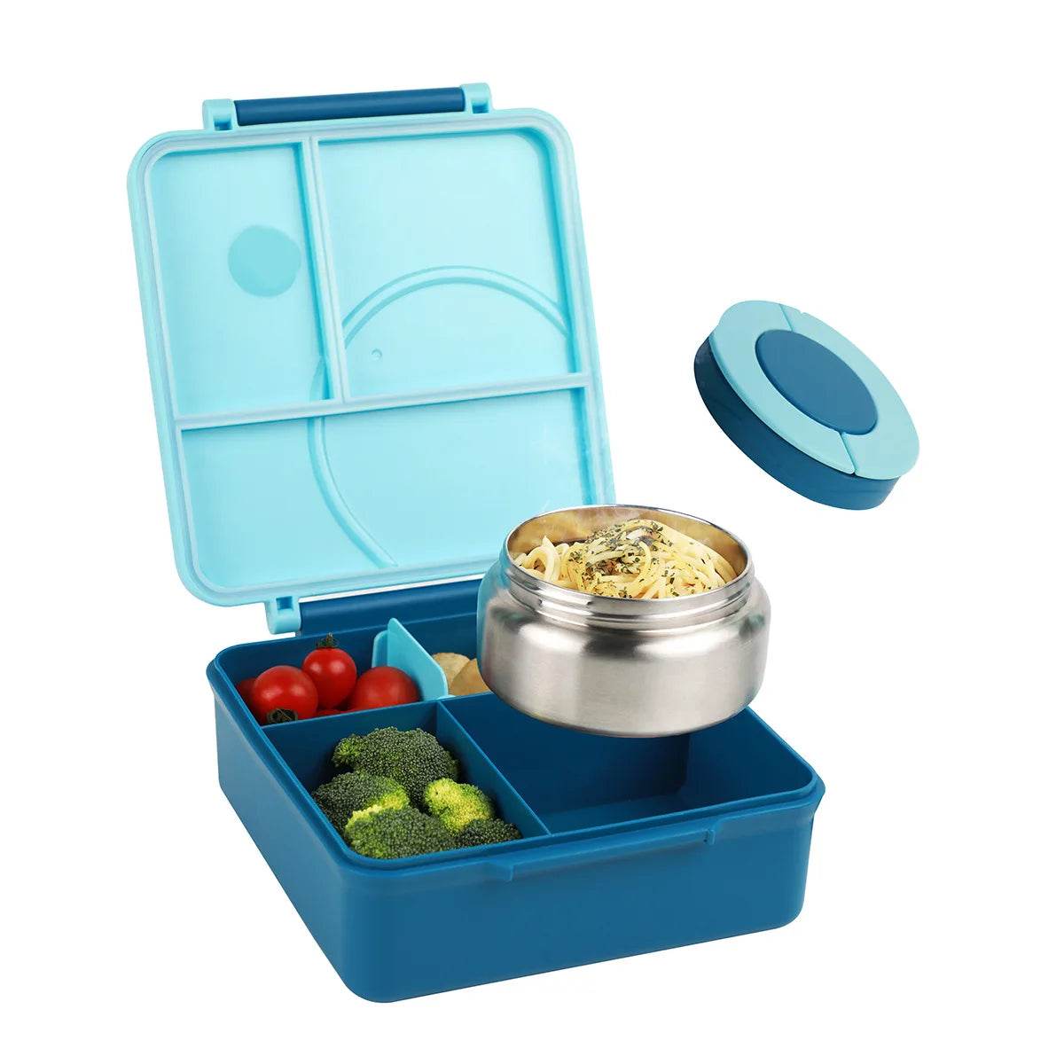 Four-Grid Lunch Box With Insulated Soup, For Teenagers And Workers At School, Canteen, Back School - AIAZ