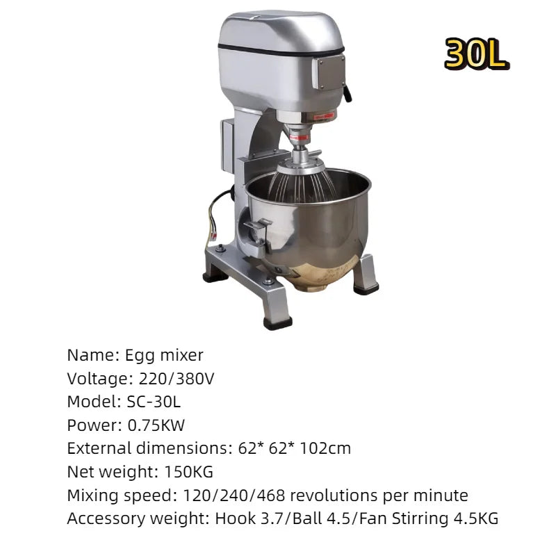 10L 20L 30L 40L Electric Kitchen Mixer Food Processors Portable Electric Mixer Hand Blender Home Appliance Mixing Equipment