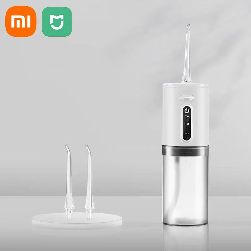 Xiaomi Dental Oral Irrigator 5 Nozzle Portable Dental Water Flosser USB Rechargeable 280ml Three frequency pulses Teeth Cleaner
