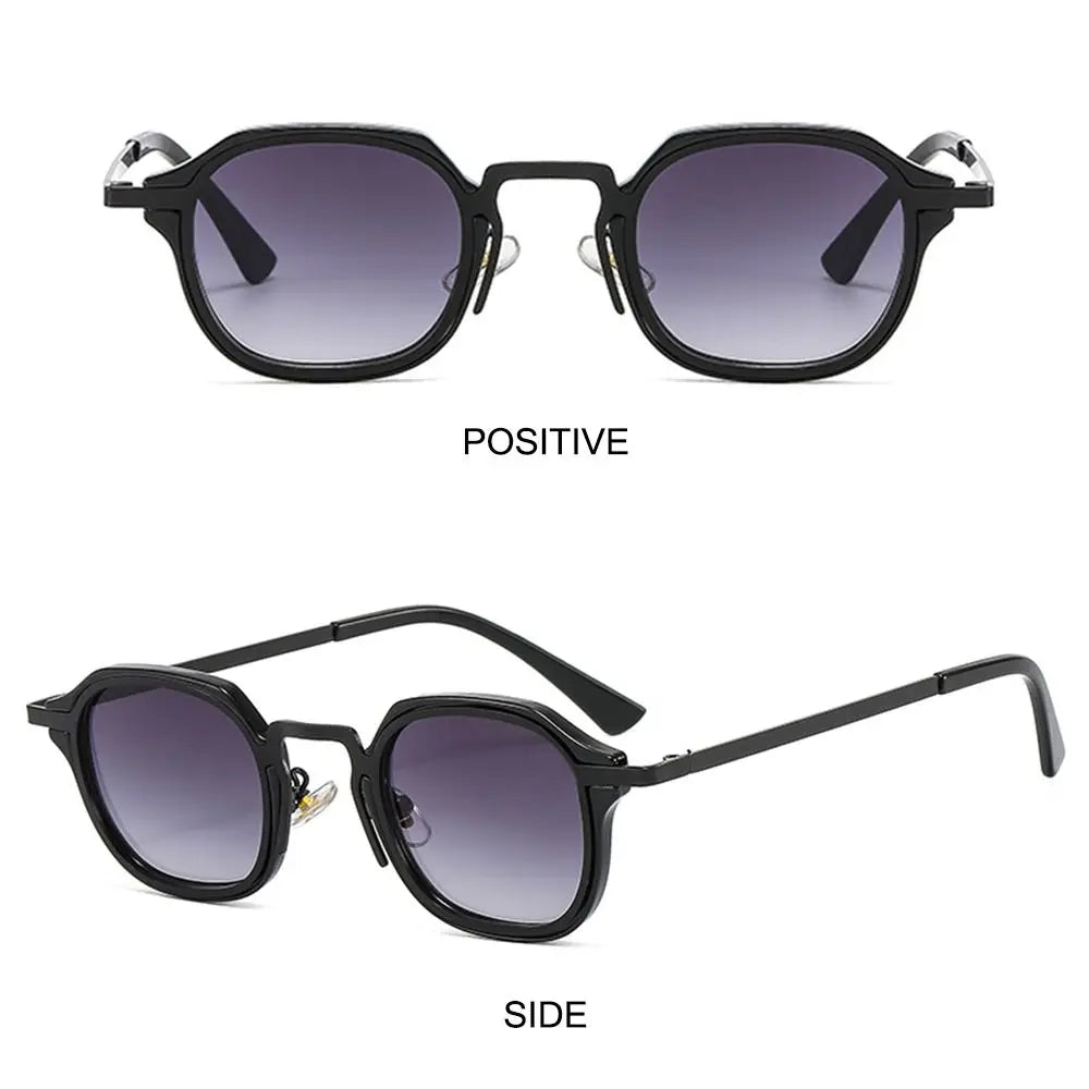 Punk Shades Vintage Trendy Driving Sun Glasses UV400 Protection Small Square Sunglasses for Women & Men