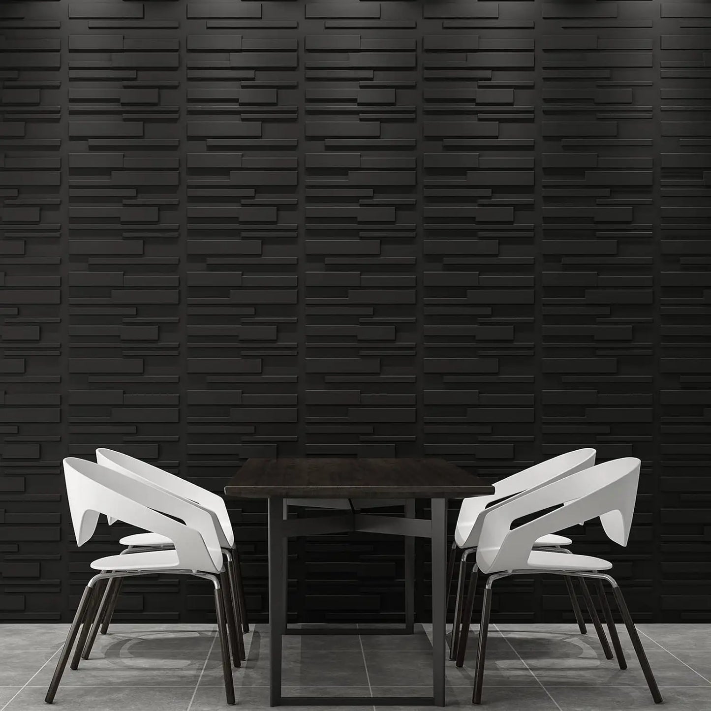 KUUJOJO 3D textured wall panel for indoor wall decoration, suitable for living room, hall, bedroom, hotel, office, send tape