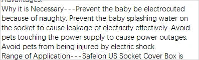 SAFELON 1Pcs Baby Proof Electrical Outlet Box Electrical Outlet Cover Baby Proof Box Plug Cover for Baby Safety