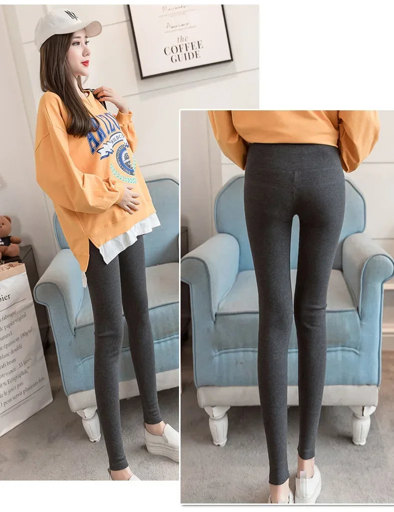 Low Waist Belly Cotton Maternity Legging Spring Casual Skinny Pants Clothes for Pregnant Women Autumn Pregnancy