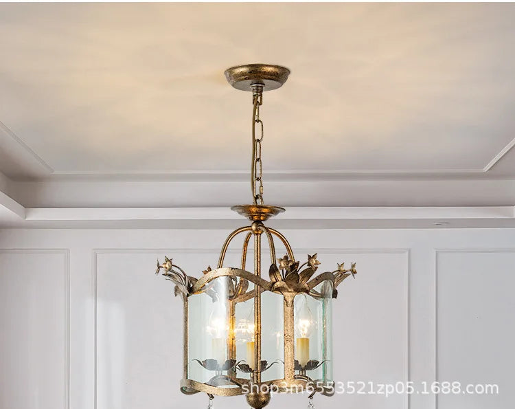 American Restaurant Chandelier Vintage French Candle Bedroom Crystal Lighting Including light bulbs