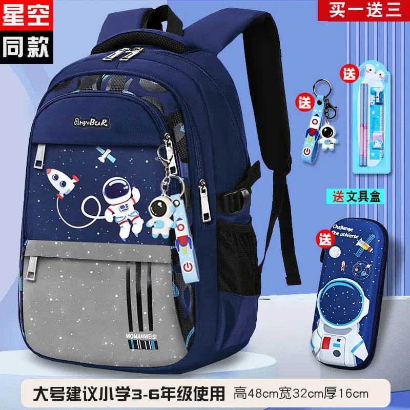 Kids Backpack Children School Bags for Boys Orthopedic School Backpack Waterproof Primary Schoolbag Book Bag Mochila Infantil - AIAZ