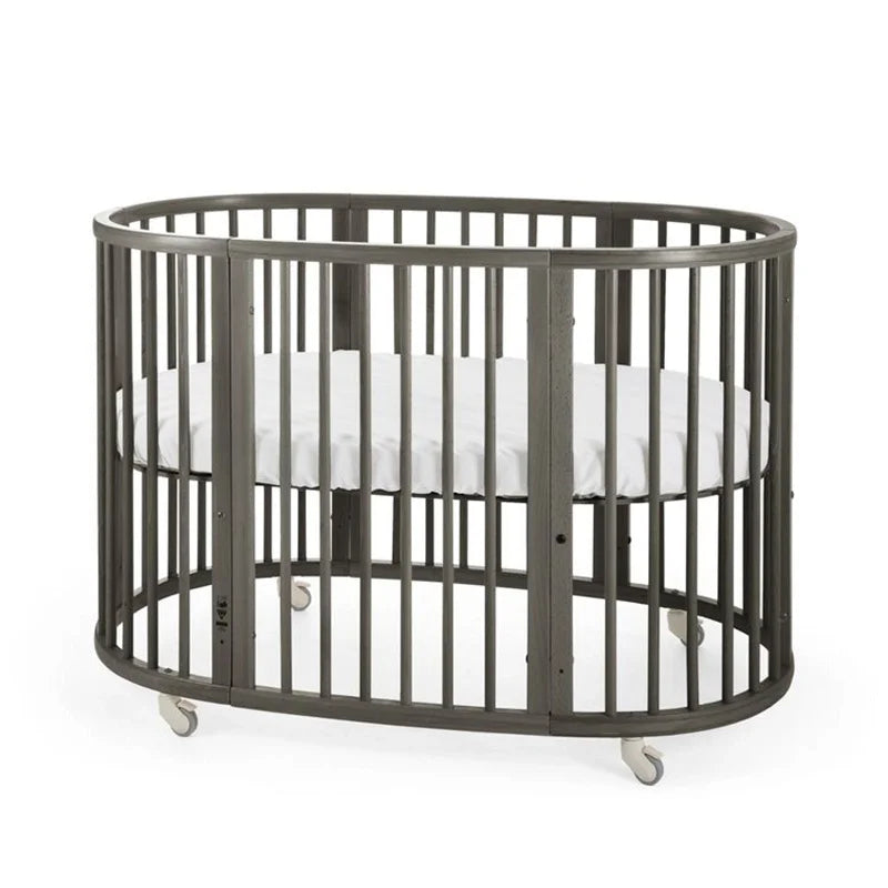 Portable Designs Wheels Mobile Circle Crib Convertible Cribs Sleeping Wood Oval Crib Cot Bed Baby Beds For New Born