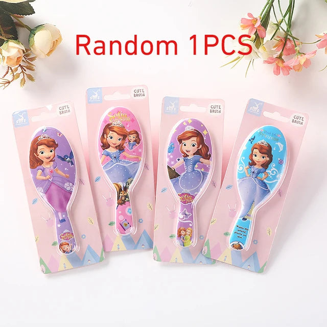 Princess Minnie Frozen Comb Cartoon Cute Beauty fashion toys Curly Hair Brush Combs Anti-static Brush Comb Disney