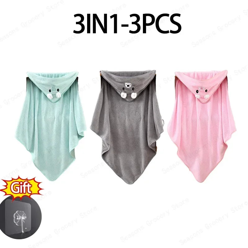 Hooded Coral Velvet Baby Bath Towel Cartoon Baby Elephant Wrap Blanket Super Absorbent Warm Bathrobe Newborn Baby Bath Towel