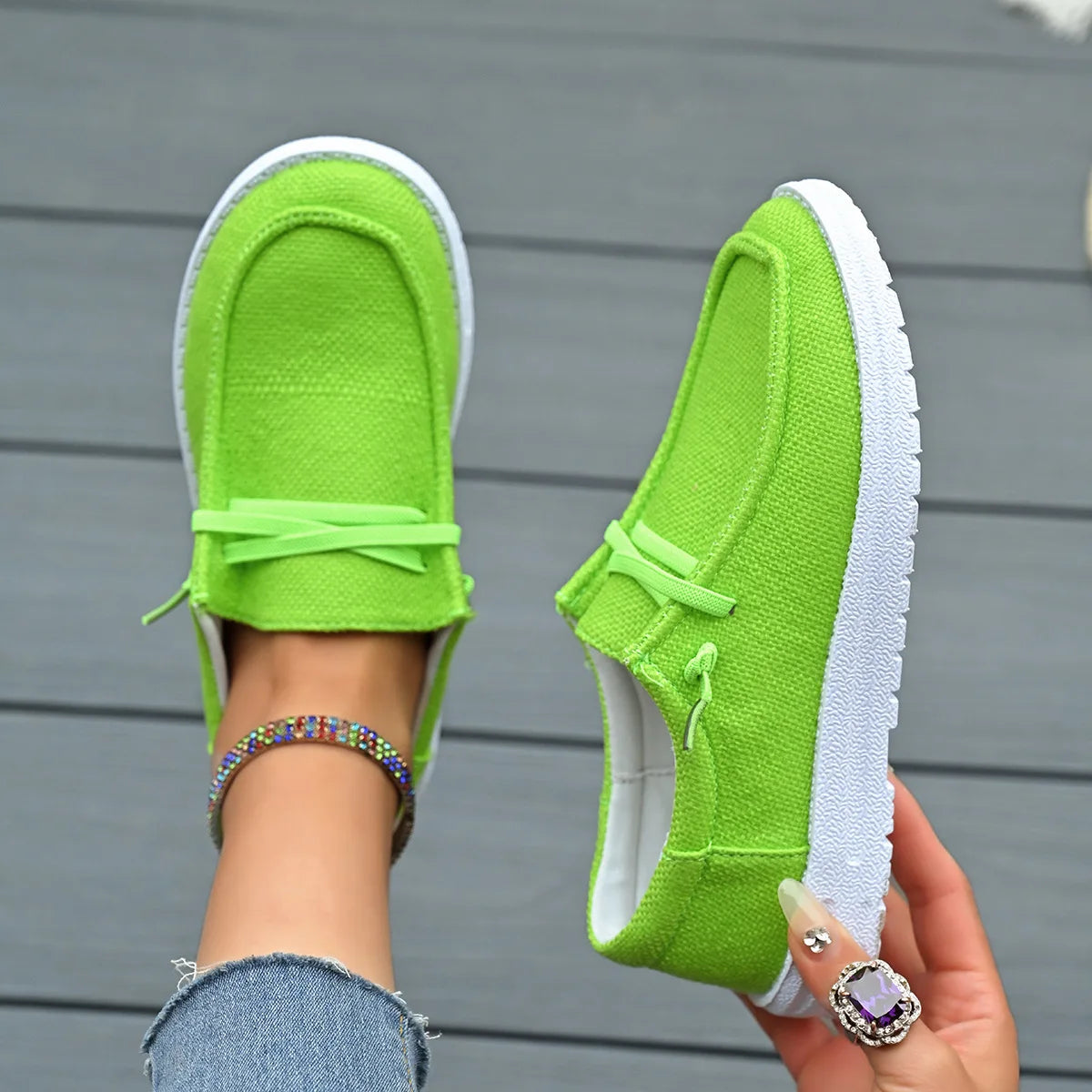 Lightweight Women Canvas Shoes Women Casual Sneakers Breathable Loafers Comfortable Solid Color Soft Sole Shoes Designer Shoes