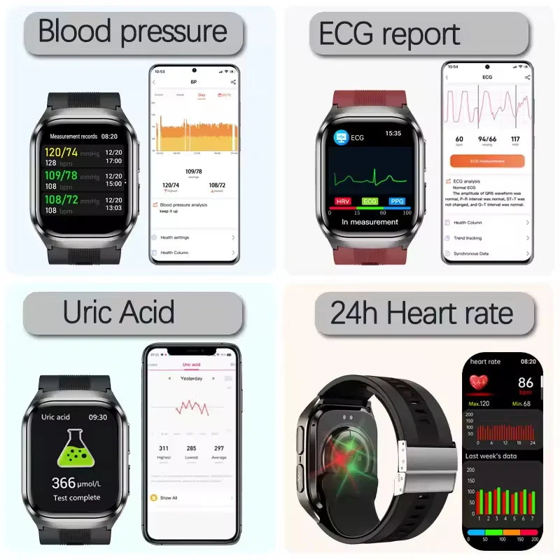 2025 New For HUAWEI Air Bag Smart Watch Men Blood Fat ECG+PPG Blood Pressure Broadcast NFC HD BT Call Health Smart Watch Woman
