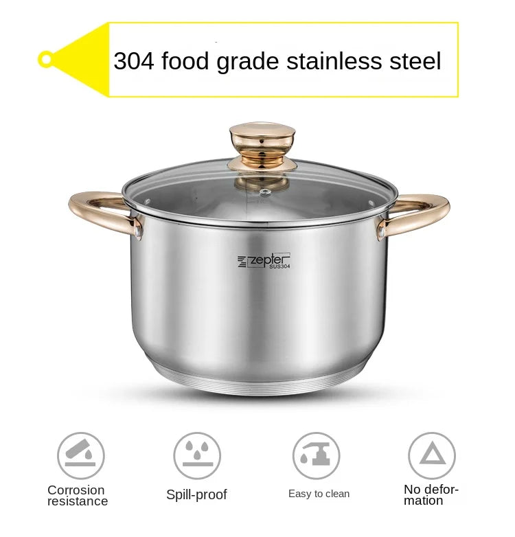Premium Induction Cookware Set, High-Grade Inox Casseroles, Frypan, Saucepan, Kitchen Utensils & Tools, Efficient Cookware