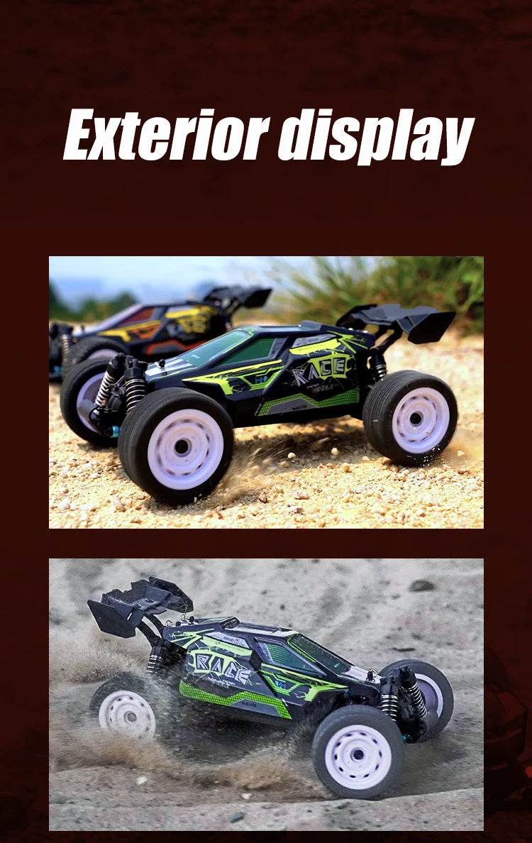 1:16 4WD RC Car 70KM/H Or 50KM/H With LED Remote Control Cars High Speed Drift Monster 4x4 Truck for Kids vs Wltoys 144001 Toys - AIAZ