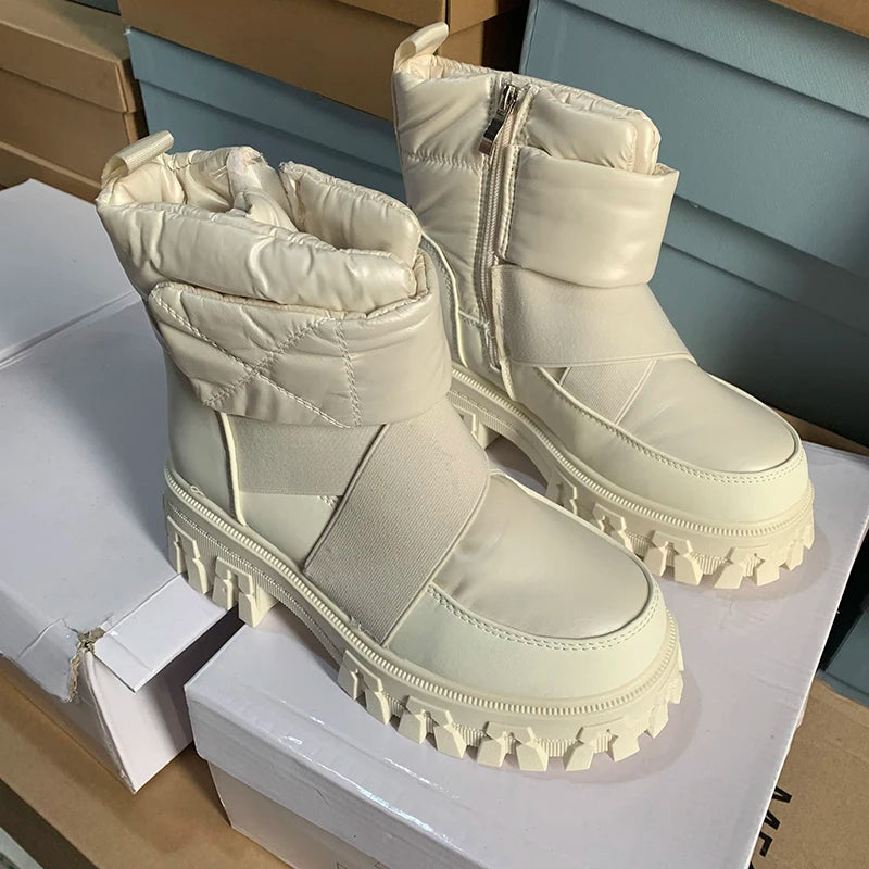 2024 Winter Snow Boots Women Plus Velvet Thickened Cold-resistant Warm Cotton Shoes Waterproof Non-slip Thick Sole