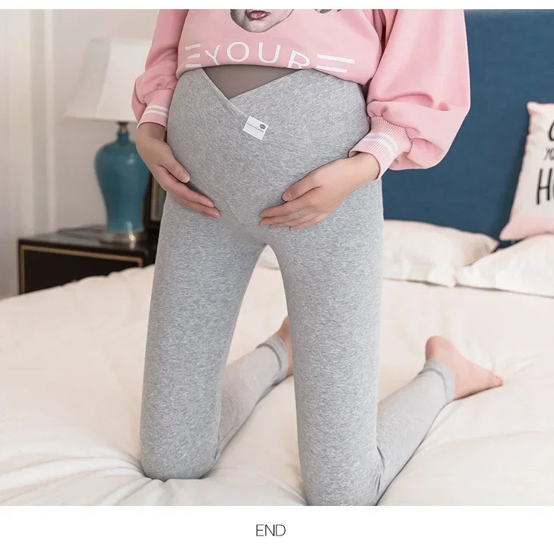 Low Waist Belly Cotton Maternity Legging Spring Casual Skinny Pants Clothes for Pregnant Women Autumn Pregnancy