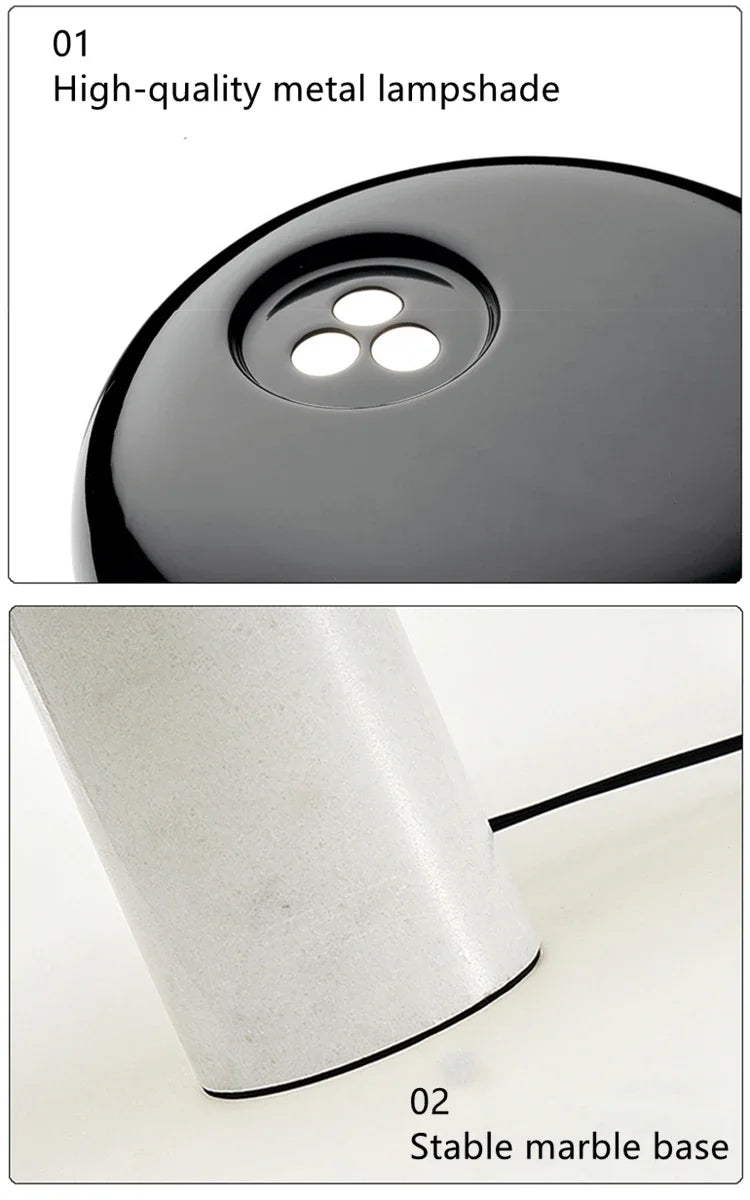 Italian Luxury Designer Mushroom Marble Desk Lamp Modern Children's Study LED Table Lamps Living Room Bedroom Decorative Lights