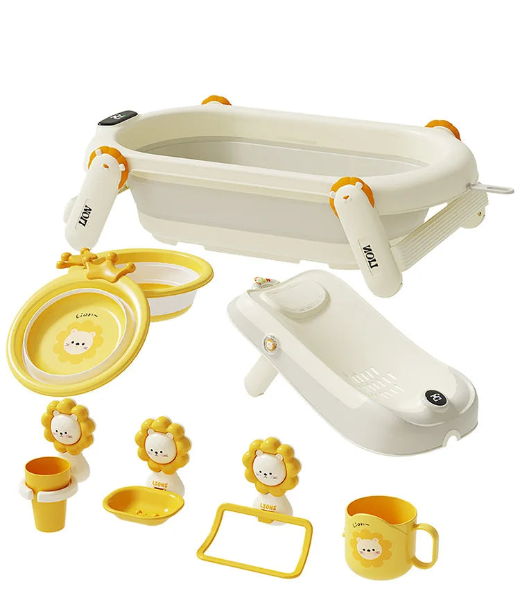 Children's Foldable Bathtub Set, Multi-functional and Cute Baby Bathing Set Baby Products
