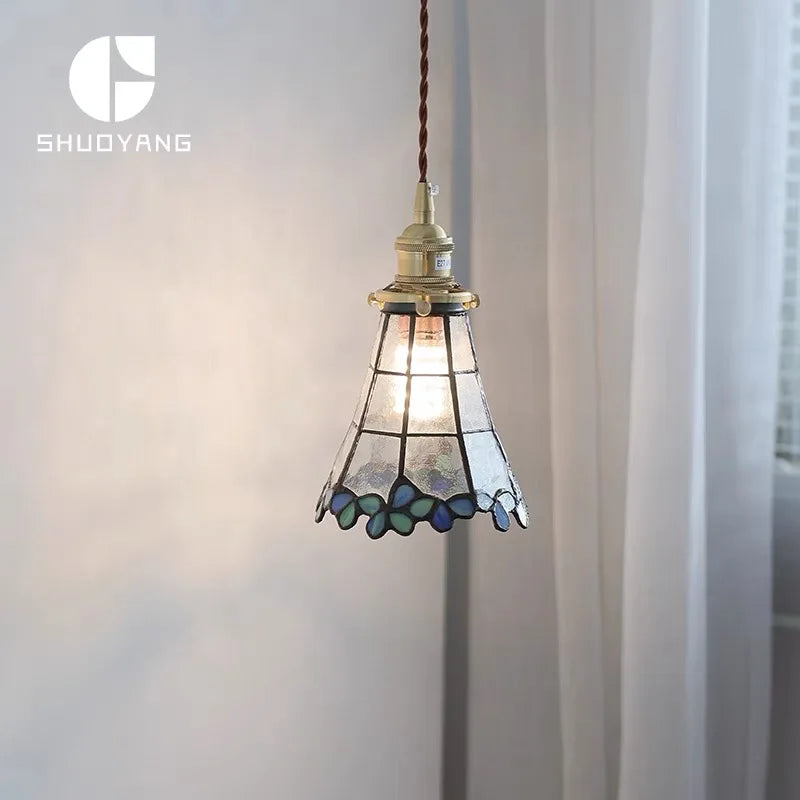 IWHD 2022 NEW Nordic Glass LED Pendant Lights Fixtures Copper Bedroom Dinning Room Restaurant Modern Hanging Lamp Lighting