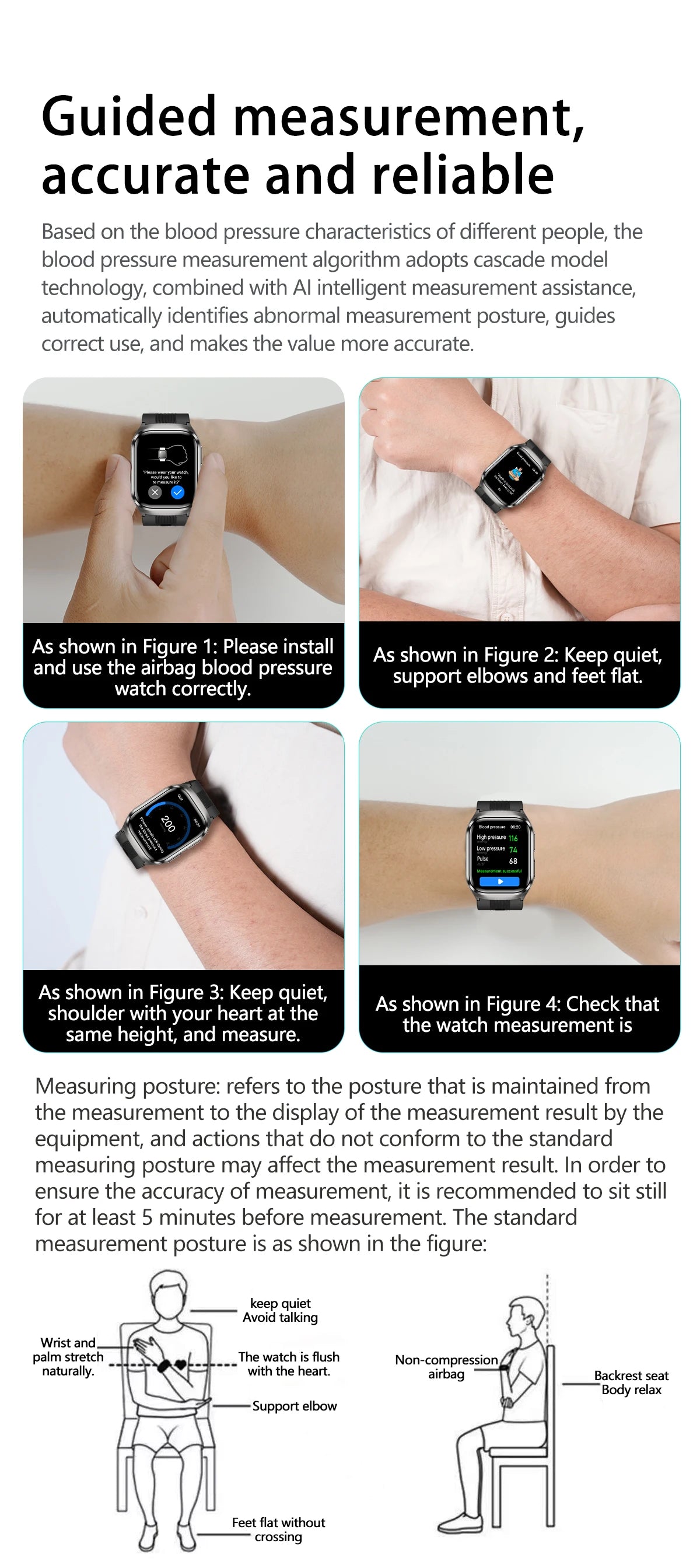 2025 New For HUAWEI Air Bag Smart Watch Men Blood Fat ECG+PPG Blood Pressure Broadcast NFC HD BT Call Health Smart Watch Woman