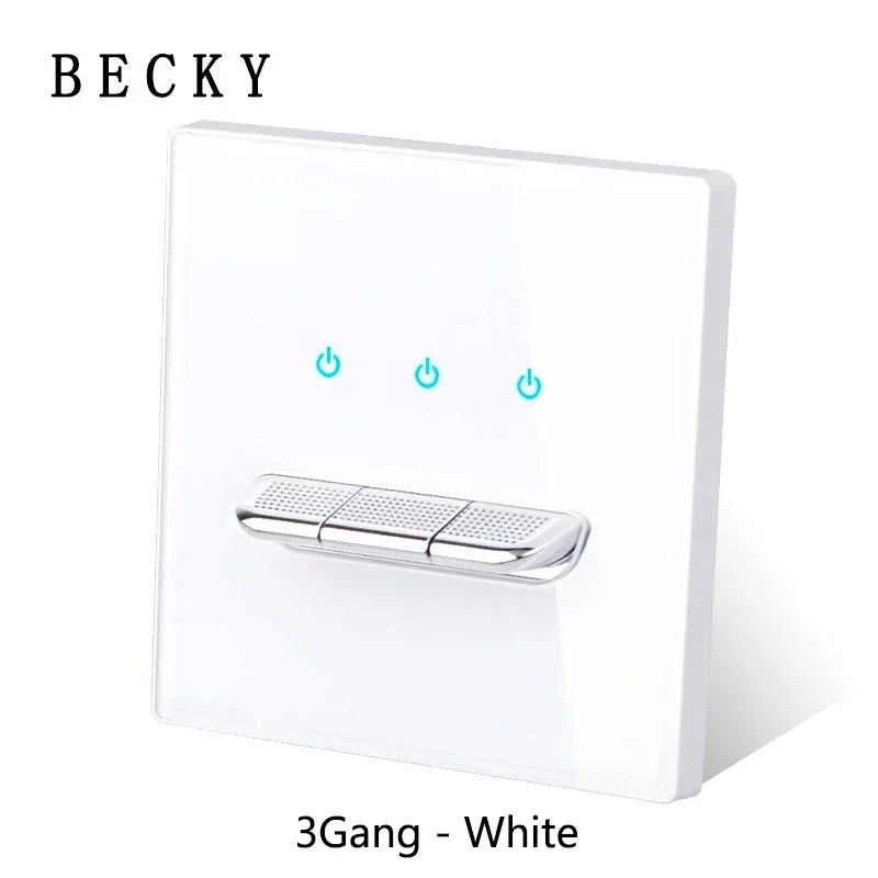Glass Panel Wall Switch LED European 16a Socket Retro Toggle Light Switch EU UK Standard 2way Socket 1-4gang USB Home Decoration