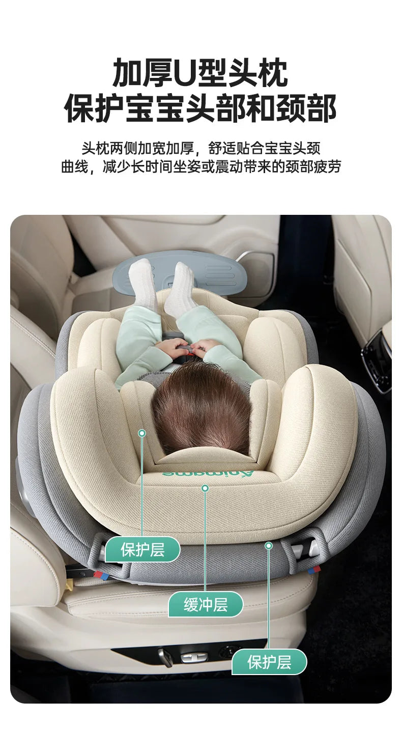 Baby Child Car Seat Can Sit and Lie Down Baby Car Can Sit and Lie Down Small Age Universal 0-4-7 -12 Years Old
