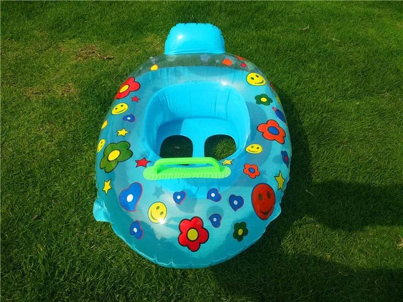 Baby Kids Swimming Floats Cartoon Ring Safety Swimming Ring Inflatable Swim Float Seat Boat Water Fun Pool Toy Gift for Baby Kid - AIAZ