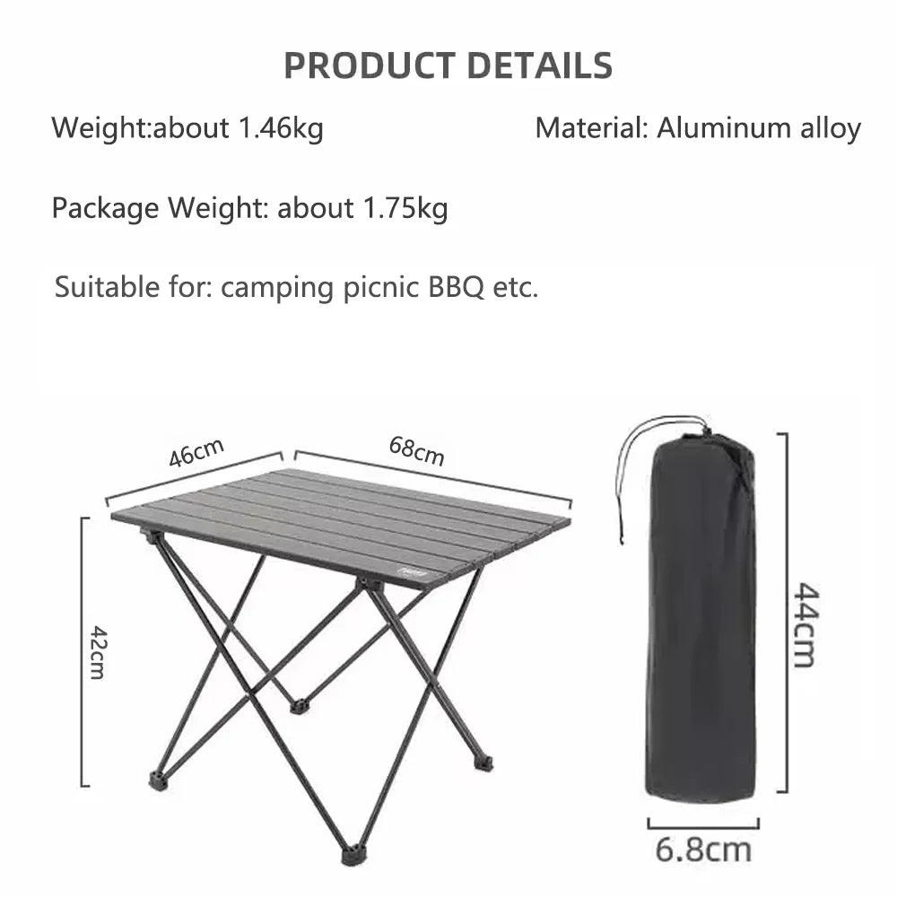 TARKA Outdoor Camping Folding Table Party Picnic BBQ Portable Foldable Desk High Strength Ultralight Aluminium Portable Table